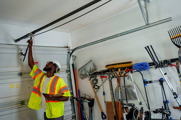 Professional Garage Door Panel Replacement technician working in Ucon, ID